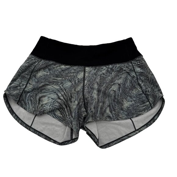 LULULEMON SPEED UP SHORT Dimensional Icing Blue Multi Black SIZE-4 W7AVOT‎ - Picture 2 of 8